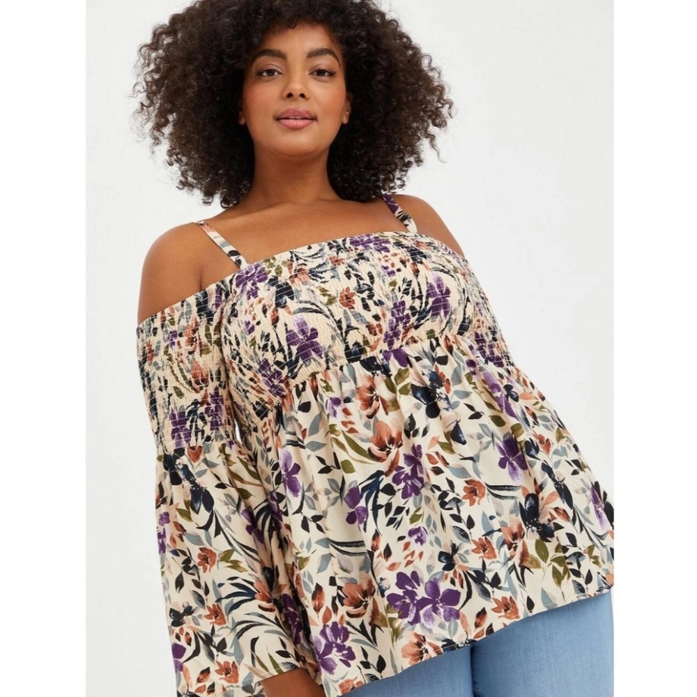 TORRID Floral Off-Shoulder Top SZ 3